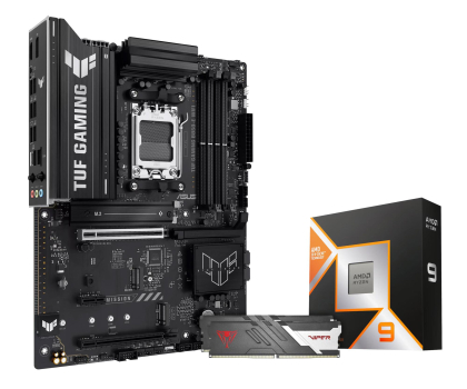 Zestaw podzespołów ASUS TUF GAMING B850-E WIFI+Ryzen 9 9950X3D+32GB (2x16GB) 6000